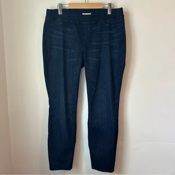 Eileen Fisher Dark Blue Organic Cotton Stretch Jean Leggings - Medium (10-12) - Picture 3 of 12
